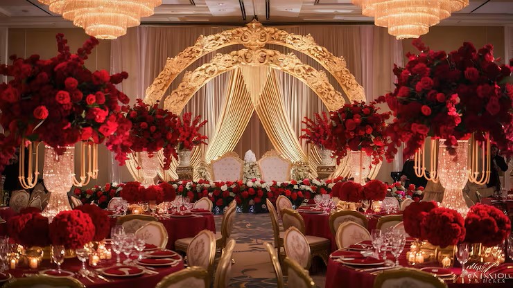 Meroon Theme Wedding Hall